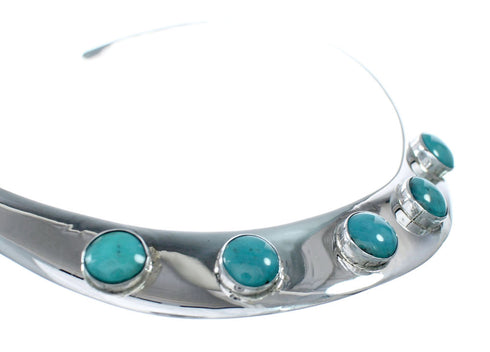 Navajo Turquoise Sterling Silver Collar Necklace Set NX12090