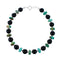 Navajo Turquoise And Onyx Sterling Silver Bead Bracelet NX12080