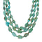 Navajo 3-Strand Sterling Silver Turquoise Bead Necklace NX12091