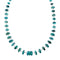 Genuine Navajo Turquoise Bead Sterling Liquid Silver Necklace NX12072