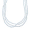 3-Strand Mother of Pearl Sterling Silver Native American Bead Necklace NX12124