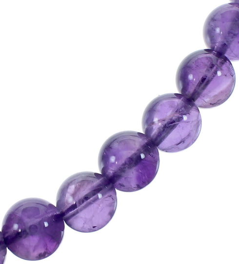 Navajo Sterling Silver Amethyst Bead Necklace NX12103