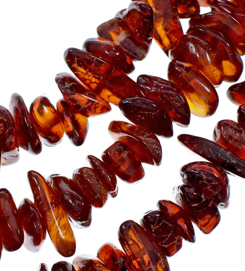Amber And Sterling Silver 3-Strand Southwest Bead Necklace NX12100