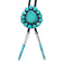 Genuine Navajo Turquoise Sterling Silver Native American Bolo Tie NX12108