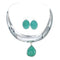 Navajo Turquoise Sterling Silver Collar Link Necklace Set NX12109