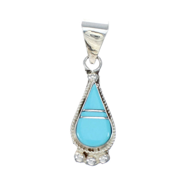 Native American Zuni Turquoise Sterling Silver Pendant NX12123