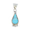 Native American Zuni Turquoise Sterling Silver Pendant NX12123