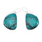 Navajo Native American Turquoise Sterling Silver Hook Dangle Earrings NX12116