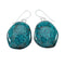 Navajo Turquoise Sterling Silver Hook Dangle Earrings Native American NX12119