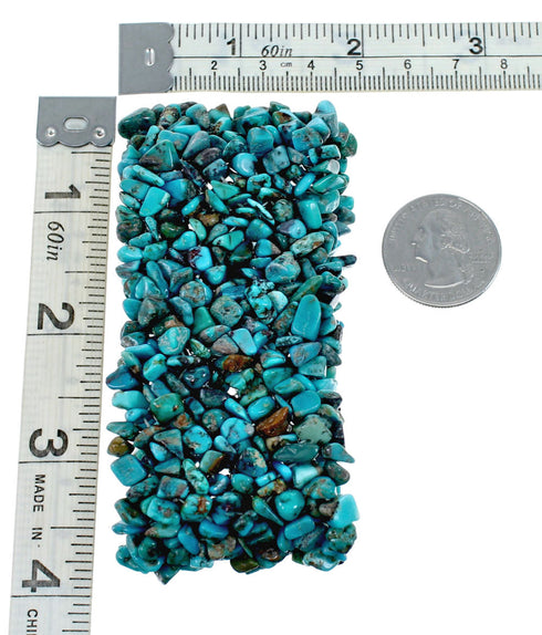 Kingman Turquoise Bead Stretch Bracelet NX12125