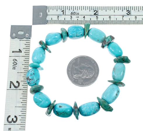 Southwest Turquoise Bead Stretch Bracelet NX12126