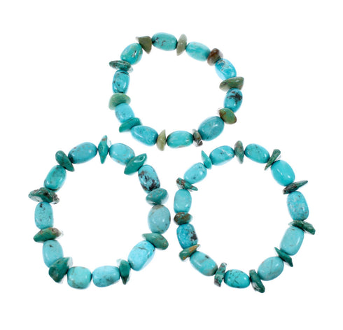 Southwest Turquoise Bead Stretch Bracelet NX12126