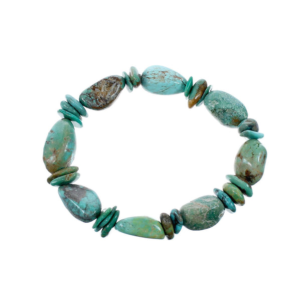 Southwest Turquoise Bead Stretch Bracelet NX12127