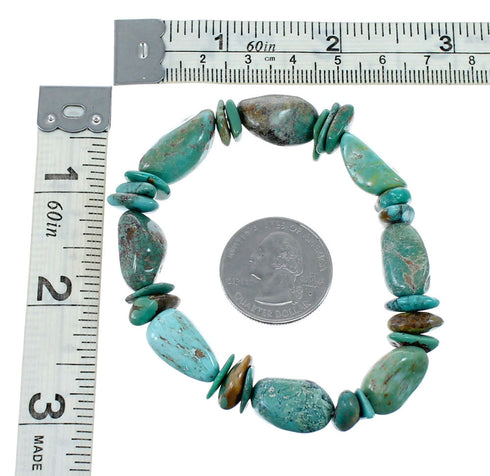 Southwest Turquoise Bead Stretch Bracelet NX12127