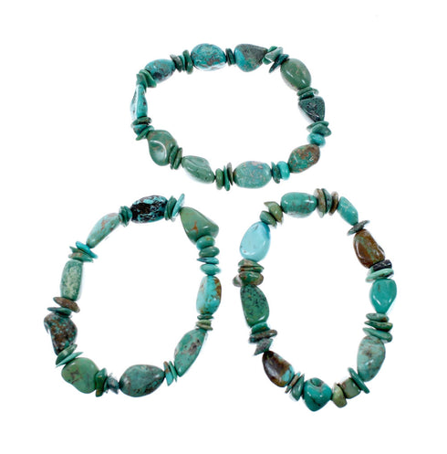 Southwest Turquoise Bead Stretch Bracelet NX12127
