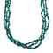 Navajo 3-Strand Sterling Silver Kingman Turquoise Bead Necklace NX12128