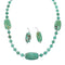 Navajo Turquoise Bead Native American Necklace And Earrings Set NX12133