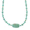 Navajo Turquoise Bead Sterling Liquid Silver Native American Necklace NX12135