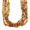 5-Strand Amber Sterling Silver Native American Bead Necklace NX12140