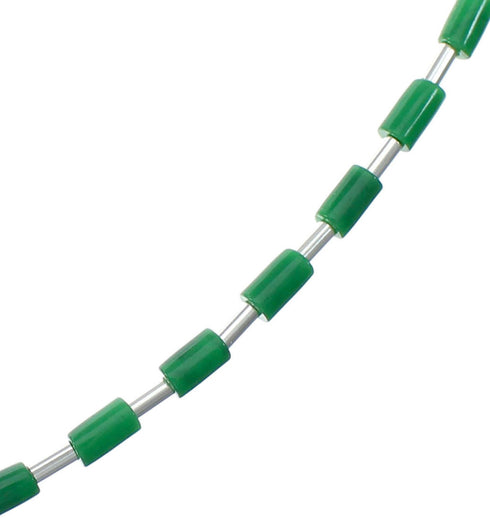 Hand Strung Liquid Silver Malachite Necklace NX12146