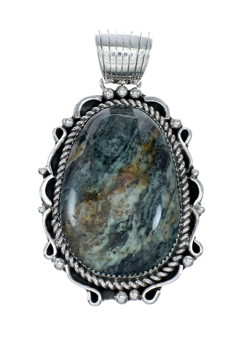 Genuine Sterling Silver Green Opal Bead Necklace Pendant Set NX12148