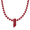 Navajo Native American Sterling Silver Coral Bead Necklace NX12144