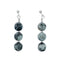 Genuine Sterling Silver Green Opal Bead Post Dangle Earrings NX12157