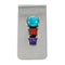 Navajo Native American Multicolor Sterling Silver Money Clip NX12177