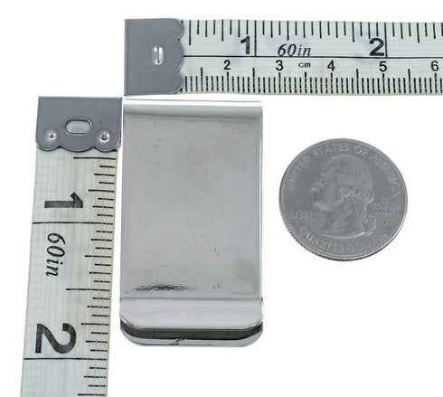 Navajo Native American Multicolor Sterling Silver Money Clip NX12177