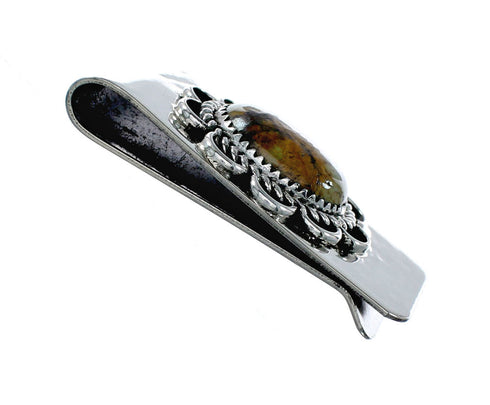 Navajo Turquoise And Sterling Silver Native American Money Clip NX12180