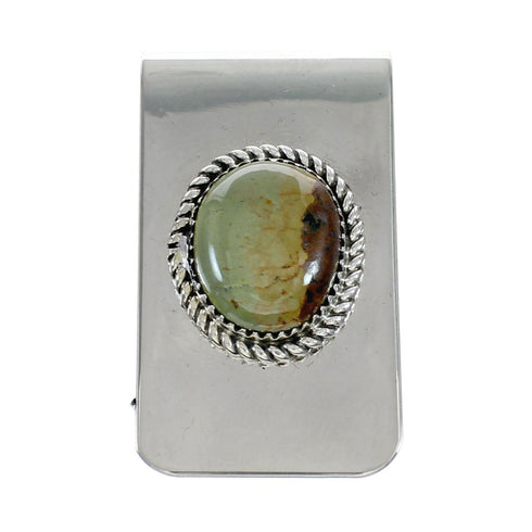 Navajo Turquoise And Sterling Silver Native American Money Clip NX12181