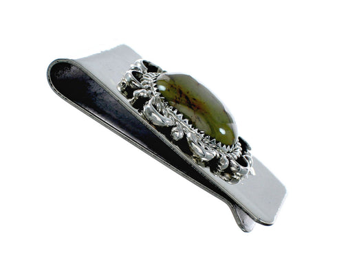 Native American Navajo Turquoise And Sterling Silver Money Clip NX12183