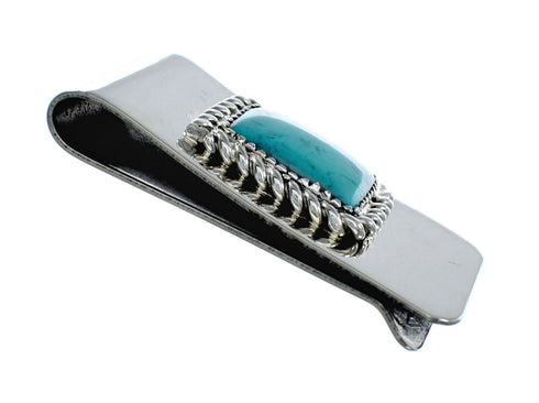 Navajo Turquoise And Sterling Silver Money Clip NX12186