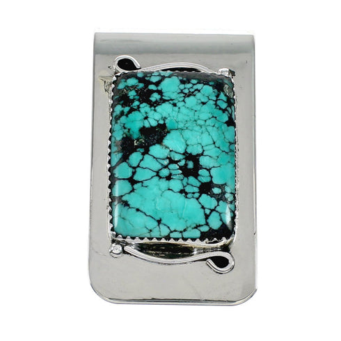 Navajo Turquoise And Sterling Silver Money Clip NX12187