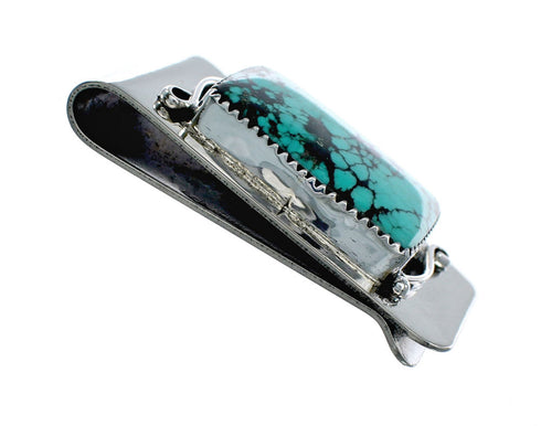 Navajo Turquoise And Sterling Silver Money Clip NX12187