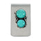 Authentic Navajo Turquoise And Sterling Silver Money Clip NX12190
