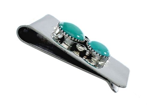 Authentic Navajo Turquoise And Sterling Silver Money Clip NX12190