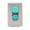 Navajo Turquoise And Sterling Silver Native American Money Clip NX12191