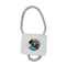 Native American Genuine Sterling Silver Multicolor Flower Key Chain NX12192