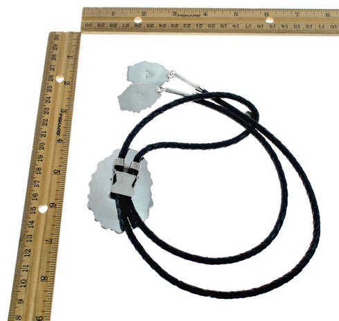 Turquoise Native American Navajo Sterling Silver Bolo Tie NX12165