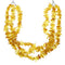3-Strand Amber Sterling Silver Native American Adjustable Bead Necklace NX12164