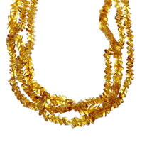 3-Strand Amber Sterling Silver Native American Bead Necklace NX12200