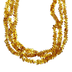 3-Strand Amber Sterling Silver Native American Bead Necklace NX12200