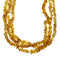 3-Strand Amber Sterling Silver Native American Bead Necklace NX12200