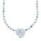 Genuine Navajo Howlite Sterling Silver Bead Heart Necklace NX12204
