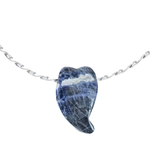 Native American Navajo Sodalite Sterling Silver Collar Necklace NX12220