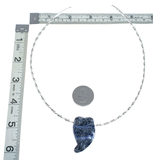 Native American Navajo Sodalite Sterling Silver Collar Necklace NX12220