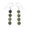 Native American Dragon Blood Jasper Sterling Silver Bead Earrings NX12196
