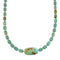Navajo Turquoise Sterling Silver Bead Necklace NX12225