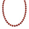 Navajo Native American Sterling Silver Coral Bead Necklace NX12231